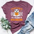 You Can't Scare Me I Teach 5Th Grade Retro Teacher Halloween Bella Canvas T-shirt Heather Maroon