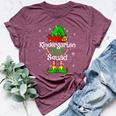 Christmas Kindergarten Elf Squad Teacher Student Bella Canvas T-shirt Heather Maroon