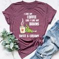 Coffee Zombie Undead Caffeine Addict Halloween Bella Canvas T-shirt Heather Maroon