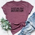 Discipline Over Motivation Goals Hard Work Gym Vintage Women's Heather T-Shirt Heather Maroon