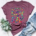 Dot Day 2024 Colorful Polka Dots Happy Dot Day Girls Dot Day Bella Canvas T-shirt Heather Maroon