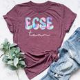 Ecse Team Groovy Back To School Cute Teachers Girl Bella Canvas T-shirt Heather Maroon