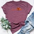 Ekg Heartbeat Turkey Nurse Nursing School Fall Thanksgiving Bella Canvas T-shirt Heather Maroon