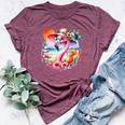 Flamingle All The Way Summer Cocktail Flamingo Summer Vibes Bella Canvas T-shirt Heather Maroon