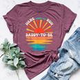 Groovy Sunset Here Comes The Son Daddy To Be Father's Day Bella Canvas T-shirt Heather Maroon