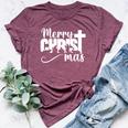 Merry Christ Mas Christian Christmas Jesus Christmas Family Bella Canvas T-shirt Heather Maroon