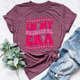 In My Principal Era Groovy School Principal Back To School Bella Canvas T-shirt Heather Maroon