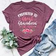 Promoted To Great Grandma Est 2025 First Time Grandma Bella Canvas T-shirt Heather Maroon