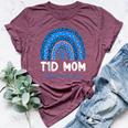 T1d Mom Diabetes Awareness Type 1 Diabetes Mother Rainbow Bella Canvas T-shirt Heather Maroon