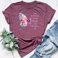 I Can Do All Things Through Christ Pretty Butterfly Bella Canvas T-shirt Heather Maroon