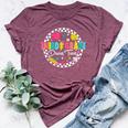 Third Grade Dream Team Back To School Tour Teacher On Back Bella Canvas T-shirt Heather Maroon