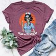 Trick Or Treatment Halloween Nurse Skeleton Ghost Bella Canvas T-shirt Heather Maroon