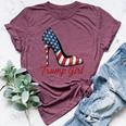 Trump Girl High Heels Stilettos American Flag Trump 2024 Bella Canvas T-shirt Heather Maroon