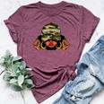 Unbothered Black Girl With Cap Camo Afro Woman Black Queen Bella Canvas T-shirt Heather Maroon