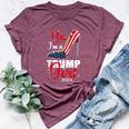 Yes I'm A Trump Girl Stilettos High Heel Us Flag Trump 2024 Bella Canvas T-shirt Heather Maroon