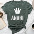 Anahi The Queen Crown & Name Called Anahi Bella Canvas T-shirt Heather Forest