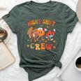 Fall Night Shift Crew Thanksgiving Pumpkin Retro Nurse Bella Canvas T-shirt Heather Forest