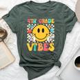 First Day Of School Fourth Grade Vibes Smiles Back To School Bella Canvas T-shirt Heather Forest