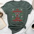 Wine Drinking Wine Lover Ugly Christmas Sweater Party Bella Canvas T-shirt Heather Forest