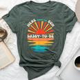 Groovy Sunset Here Comes The Son Daddy To Be Father's Day Bella Canvas T-shirt Heather Forest