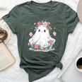 Halloween Ghost Flower Costume Girls Halloween Bella Canvas T-shirt Heather Forest