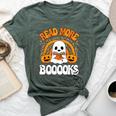 Read More Books Cute Booooks Ghost Pumpkin Teacher Halloween Bella Canvas T-shirt Heather Forest