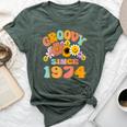 Retro Groovy Since 1974 Birthday 50 Years Old 50Th Birthday Bella Canvas T-shirt Heather Forest