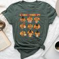 Speech Therapy Turkey Slp Speech Therapist Fall Thanksgiving Bella Canvas T-shirt Heather Forest