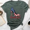 Trump Girl High Heels Stilettos American Flag Trump 2024 Bella Canvas T-shirt Heather Forest