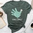 Turkey Glove Nurse Thanksgiving Bella Canvas T-shirt Heather Forest