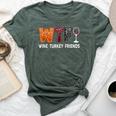 Wtf Wine Turkey Friends Thanksgiving Bella Canvas T-shirt Heather Forest