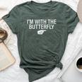 I'm With Butterfly Halloween Costume Party Matching Couple Bella Canvas T-shirt Heather Mauve