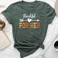 Thankful For Her Thanksgiving Matching Couple Women Bella Canvas T-shirt Heather Mauve