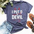 I Put D In Devil Halloween Matching Couple Women Bella Canvas T-shirt Heather Forest