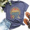 50 Years Old Vintage Retro November 1974 Birthday Women Bella Canvas T-shirt Heather Navy