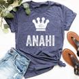 Anahi The Queen Crown & Name Called Anahi Bella Canvas T-shirt Heather Navy