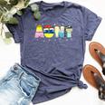 Aunt Of The Birthday Princess Girl Family Matching Bella Canvas T-shirt Heather Navy