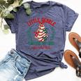 Christmas Tree Cake Social Club Christmas Coquette Kid Bella Canvas T-shirt Heather Navy