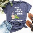 Coffee Zombie Undead Caffeine Addict Halloween Bella Canvas T-shirt Heather Navy