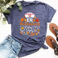 Er Thanksgiving Nurse Crew Thanksgiving Emergency Nurse Bella Canvas T-shirt Heather Navy