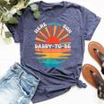 Groovy Sunset Here Comes The Son Daddy To Be Father's Day Bella Canvas T-shirt Heather Navy