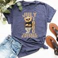 July 44Th Birthday 1980 Awesome Teddy Bear Bella Canvas T-shirt Heather Navy