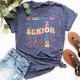 My Last First Day Senior 2025 Back To School Class Groovy Bella Canvas T-shirt Heather Navy