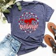 Mustangs School Spirit Football Mom Mustang Pride Teacher Bella Canvas T-shirt Heather Navy