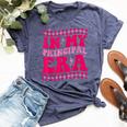 In My Principal Era Groovy School Principal Back To School Bella Canvas T-shirt Heather Navy