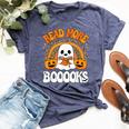 Read More Books Cute Booooks Ghost Pumpkin Teacher Halloween Bella Canvas T-shirt Heather Navy