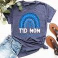 T1d Mom Diabetes Awareness Type 1 Diabetes Mother Rainbow Bella Canvas T-shirt Heather Navy