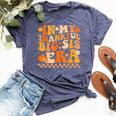 In My Thankful Big Sis Era Groovy Fall Sister Thanksgiving Bella Canvas T-shirt Heather Navy