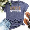 Vote It Matters Voting Rights Bella Canvas T-shirt Heather Navy
