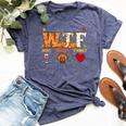 Wine Turkey Family Wtf Thanksgiving Bella Canvas T-shirt Heather Navy
